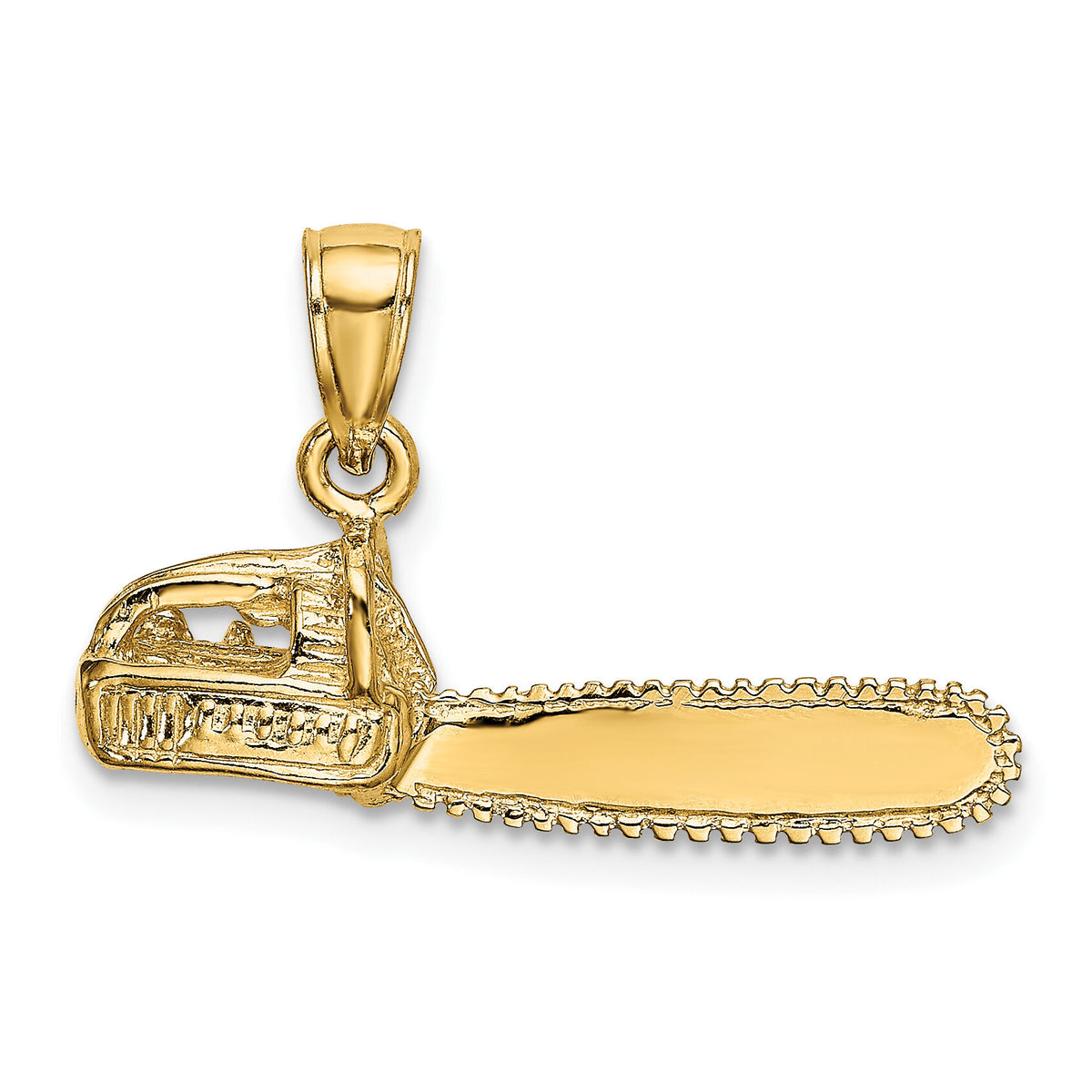 14K 3-D Small Chain Saw Charm-K7176
