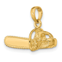 14K 3-D Small Chain Saw Charm-K7176