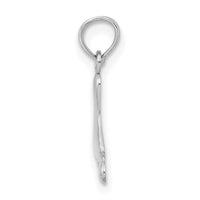 14K White Gold Polished Foot Charm-K7178W