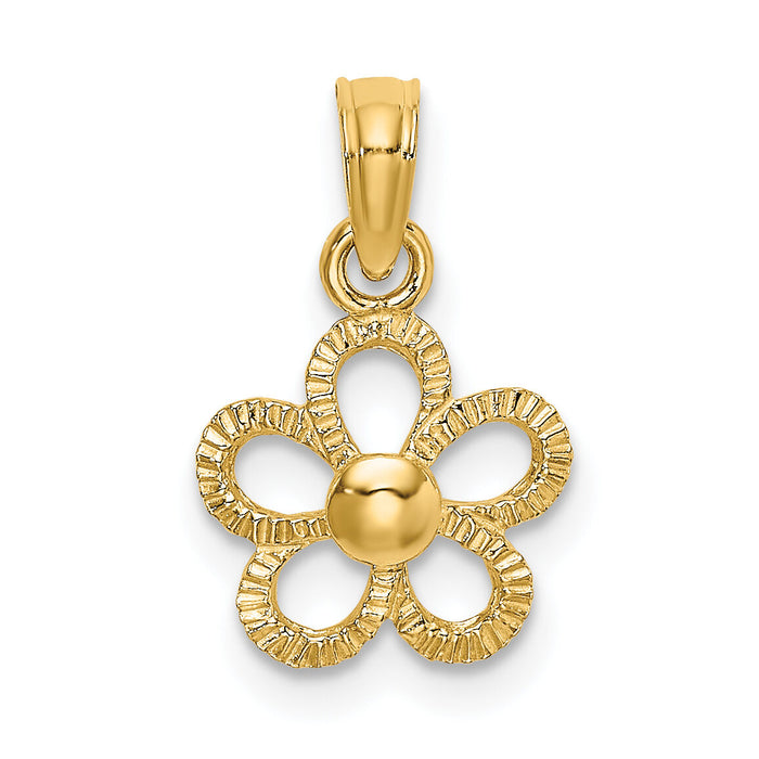 14k Mini Daisy Flower Charm-K7179