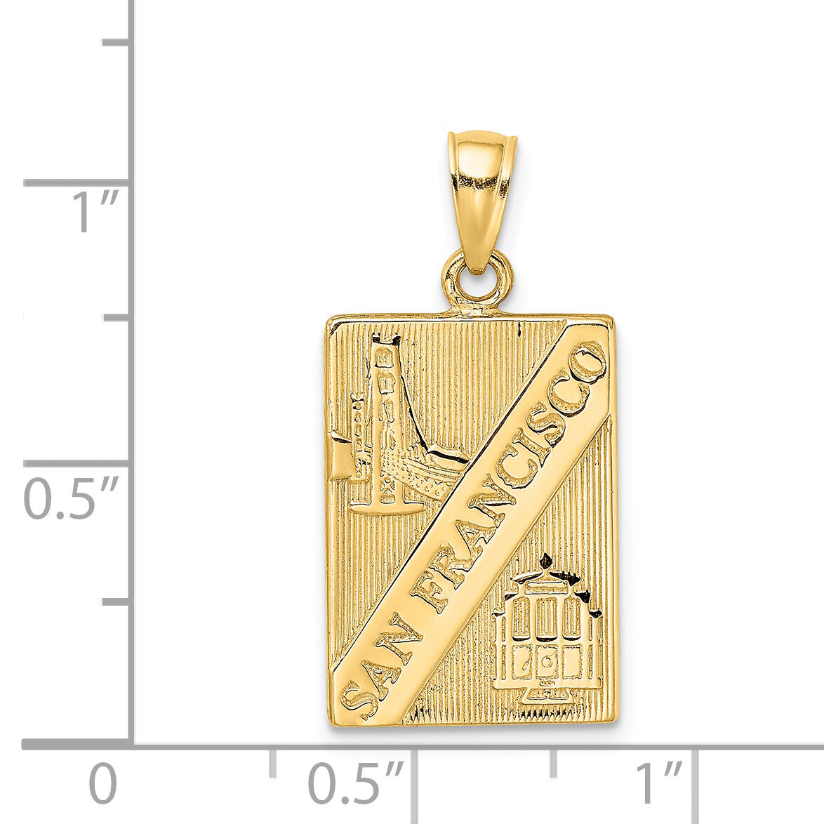 14K SAN FRANCISCO Reversible Charm-K7181