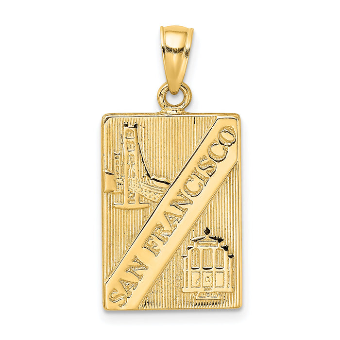14K SAN FRANCISCO Reversible Charm-K7181