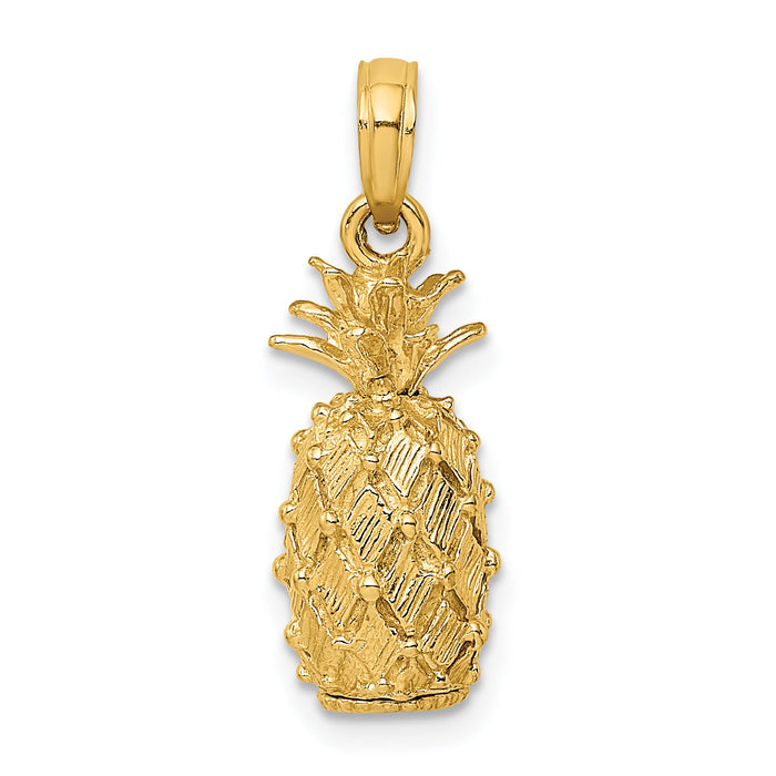 14K 3-D Pineapple Charm-K7182