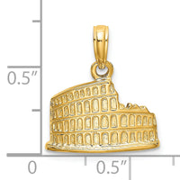 14K Textured 2-D Coliseum Charm-K7183