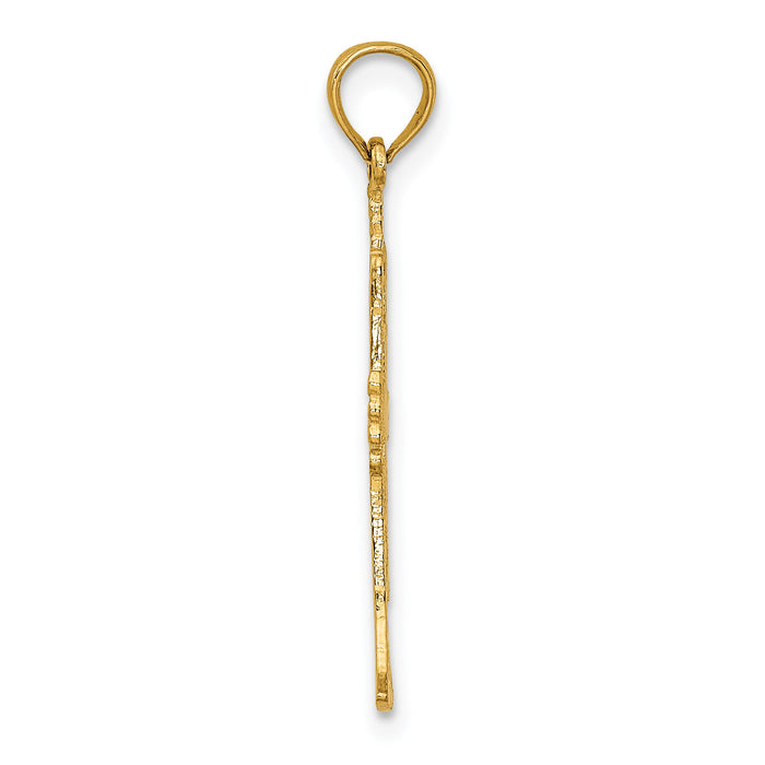 14K Polished Trumpet Charm-K7184