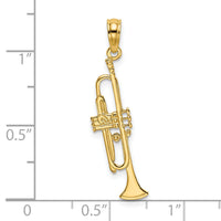 14K Polished Trumpet Charm-K7184