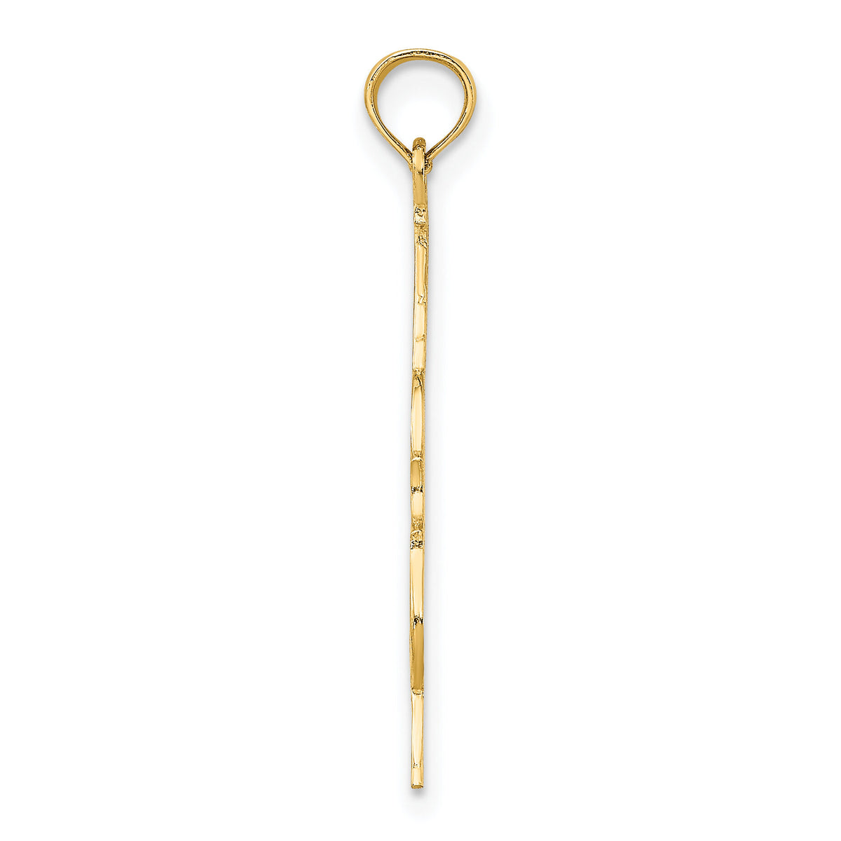 14K Polished Engraved Upright Bass Charm-K7185