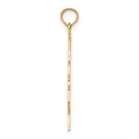 14K Polished Engraved Upright Bass Charm-K7185