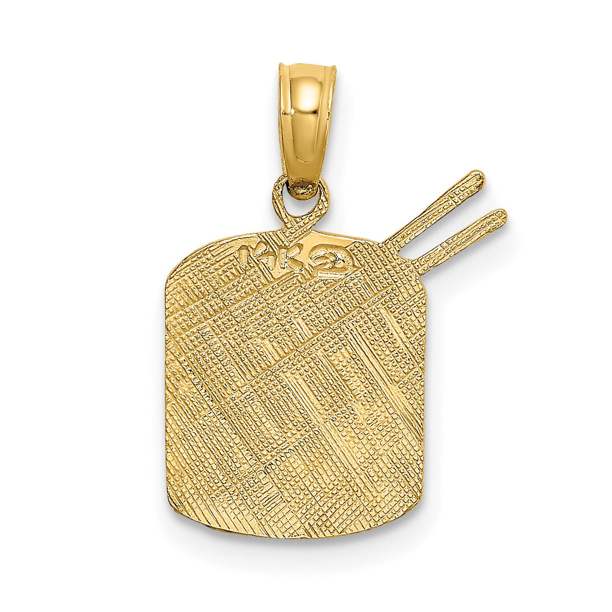 14K Polished Drum and Sticks Charm-K7186