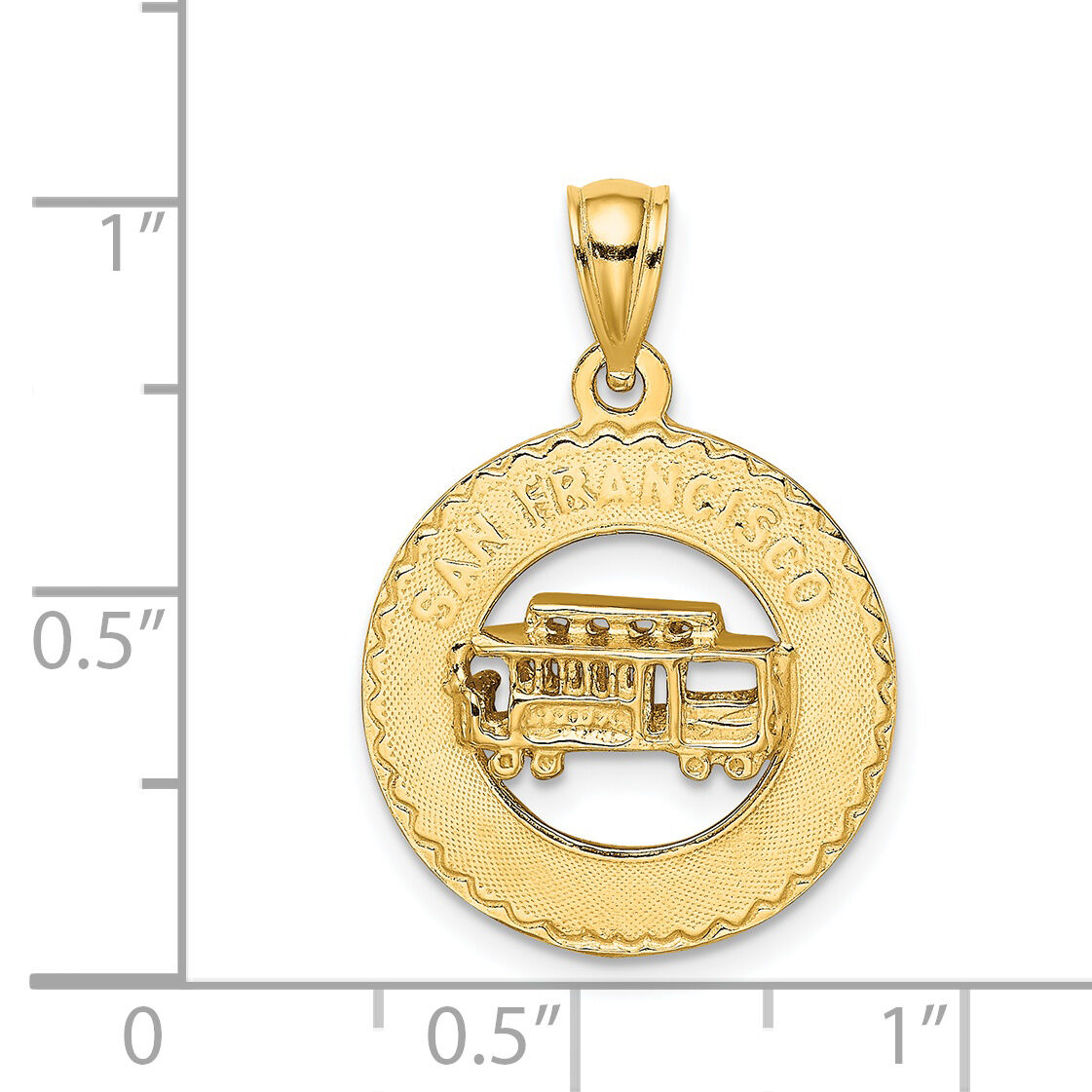 14K SAN FRANCISCO w/Cable Car Charm-K7187