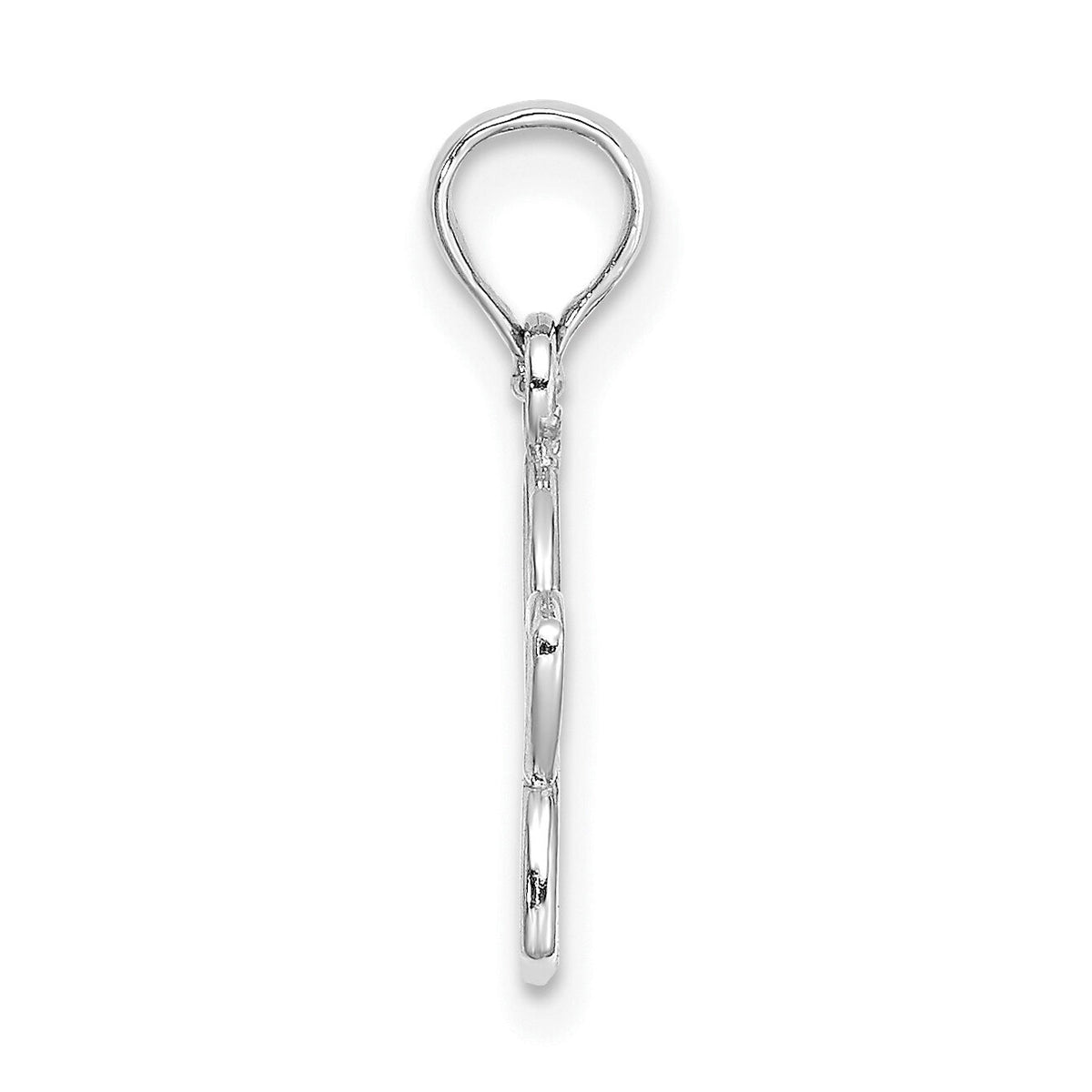 14K White Gold Cut Out Flower Charm-K7188W
