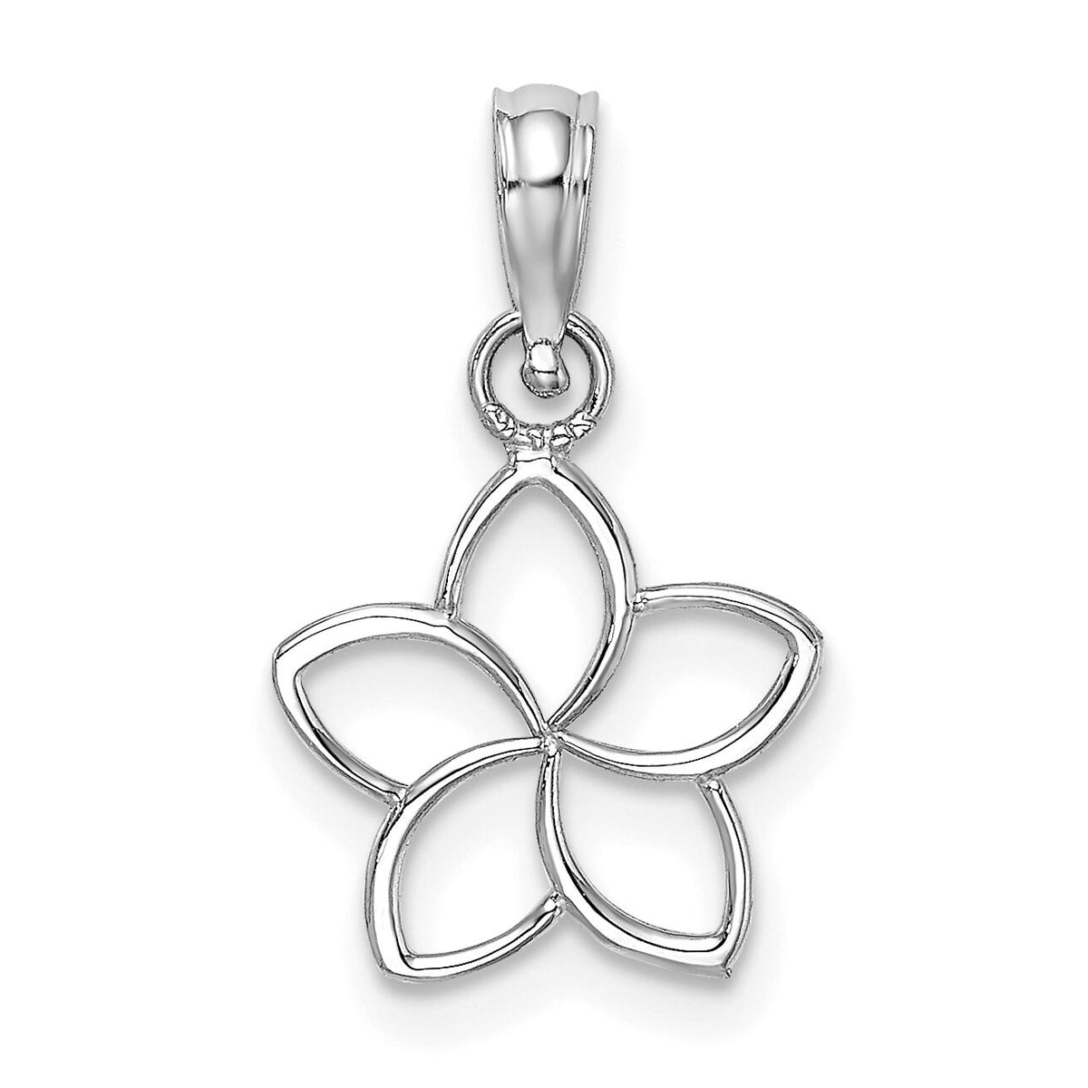 14K White Gold Cut Out Flower Charm-K7188W