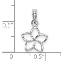 14K White Gold Cut Out Flower Charm-K7188W