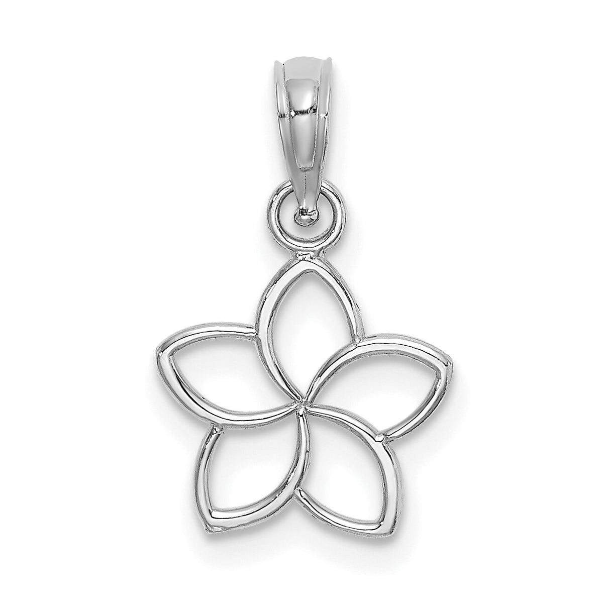 14K White Gold Cut Out Flower Charm-K7188W