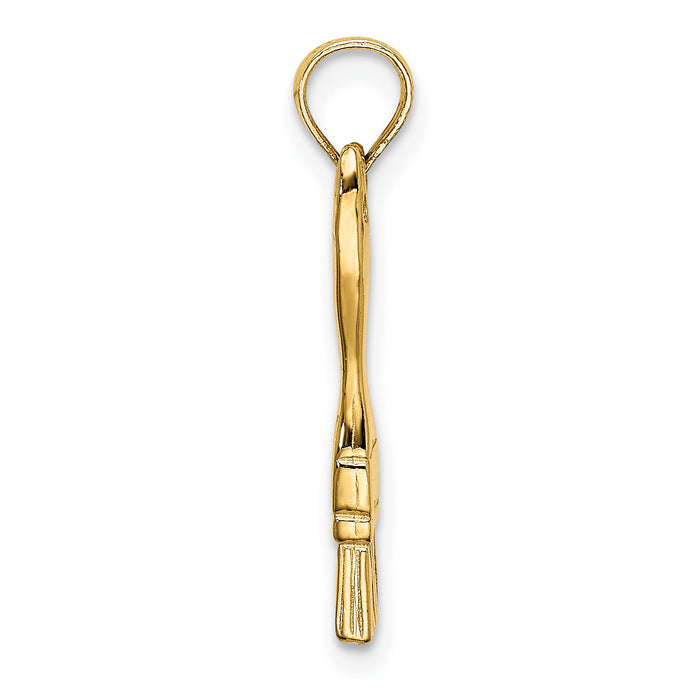 14K 3-D Paint Brush Charm-K7189