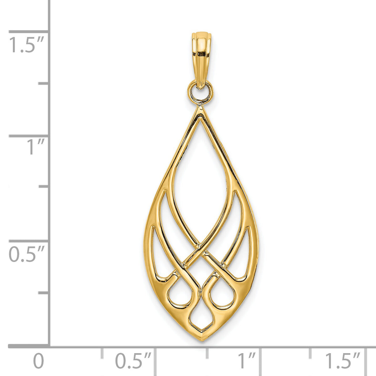 14K Celtic Knot Teardrop Charm-K7194