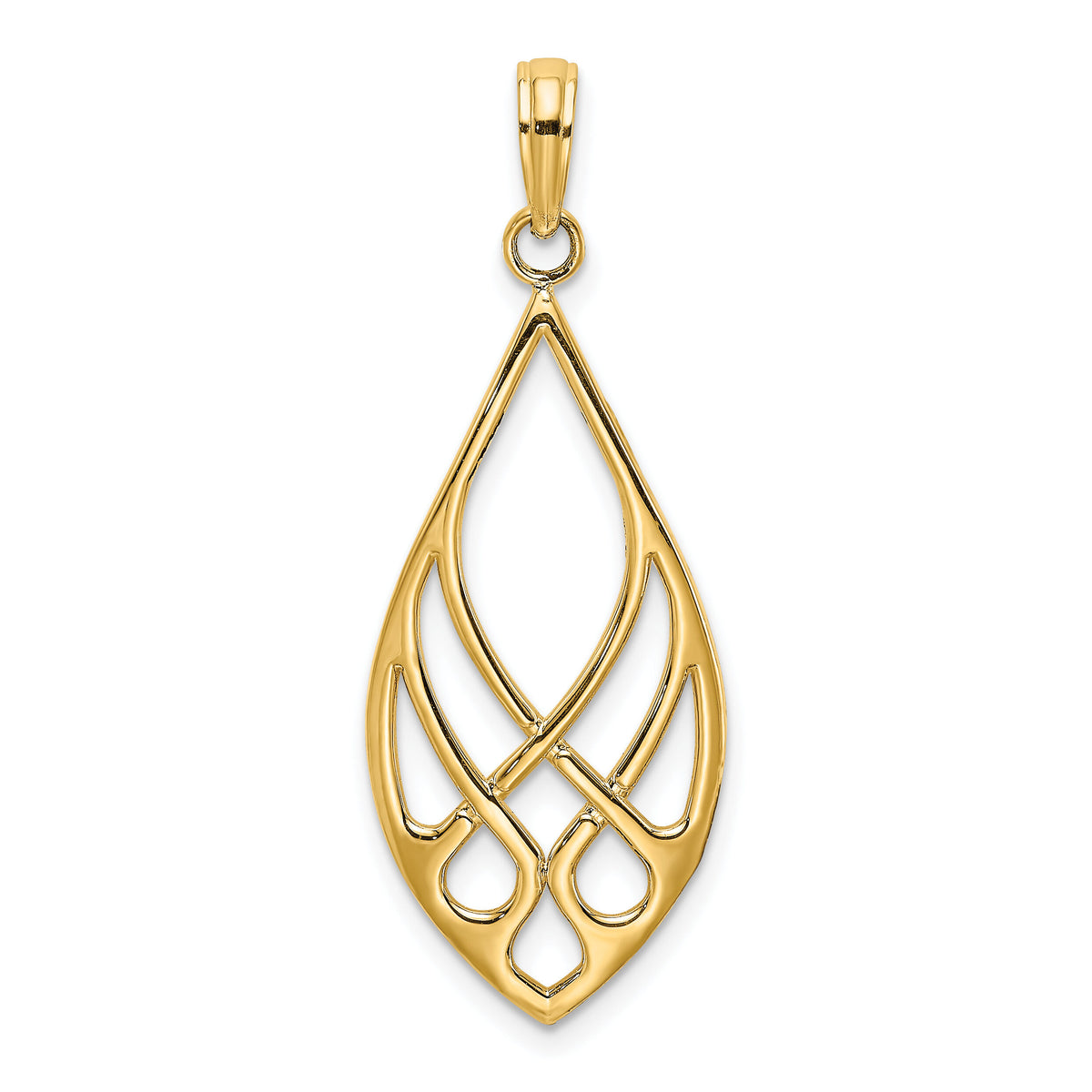 14K Celtic Knot Teardrop Charm-K7194