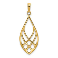 14K Celtic Knot Teardrop Charm-K7194