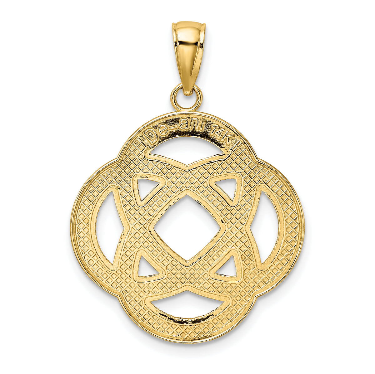 14K Large Celtic Eternity Knot Circle Charm-K7201