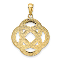 14K Large Celtic Eternity Knot Circle Charm-K7201