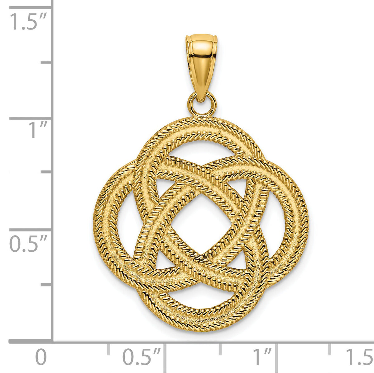 14K Large Celtic Eternity Knot Circle Charm-K7201