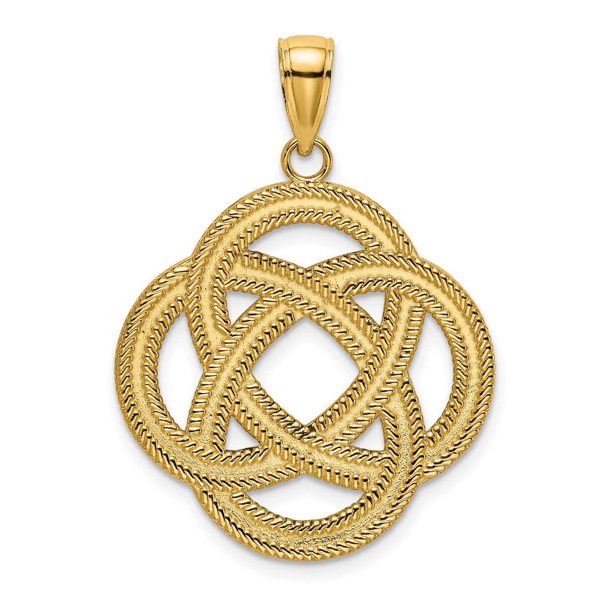14K Large Celtic Eternity Knot Circle Charm-K7201