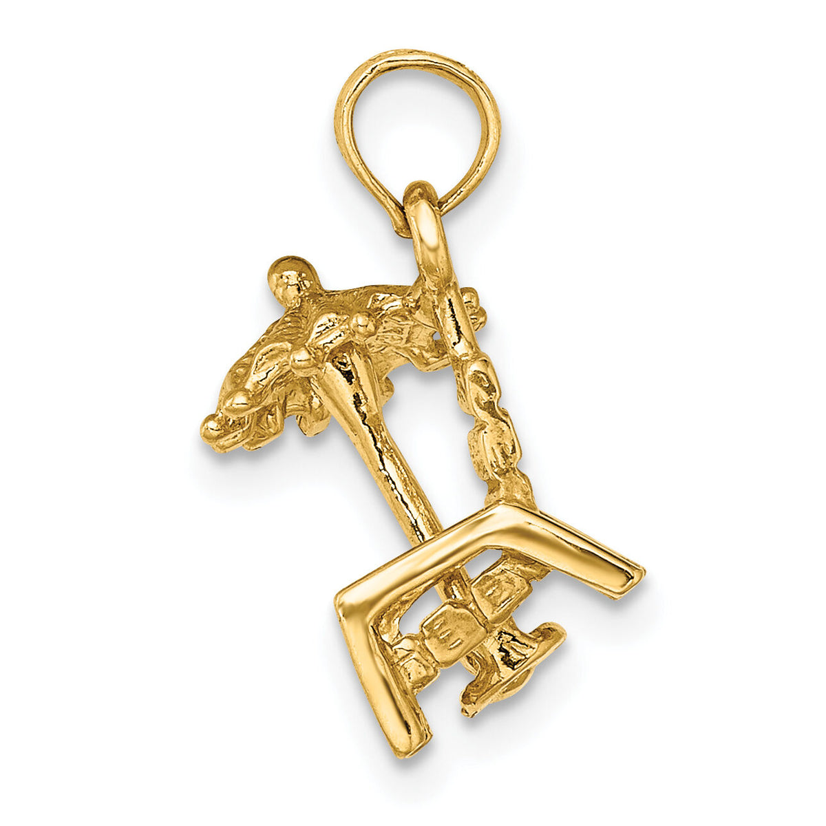 14K 3-D Beach Chair w/ Umbrella Charm-K7204