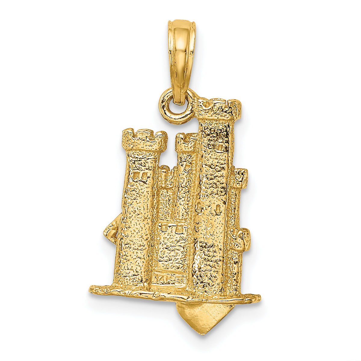 14K 3-D Sand Castle w/ Shovel Charm-K7207