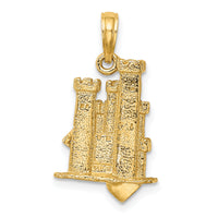 14K 3-D Sand Castle w/ Shovel Charm-K7207