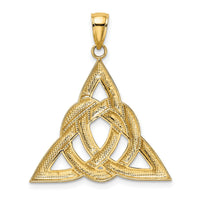 14K Polished Large Celtic Trinity Knot Charm-K7208