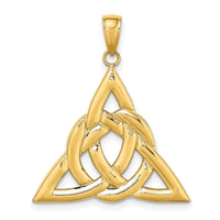 14K Polished Large Celtic Trinity Knot Charm-K7208