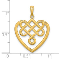14K Large Celtic Knot Heart Charm-K7209