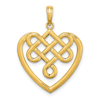 14K Large Celtic Knot Heart Charm-K7209