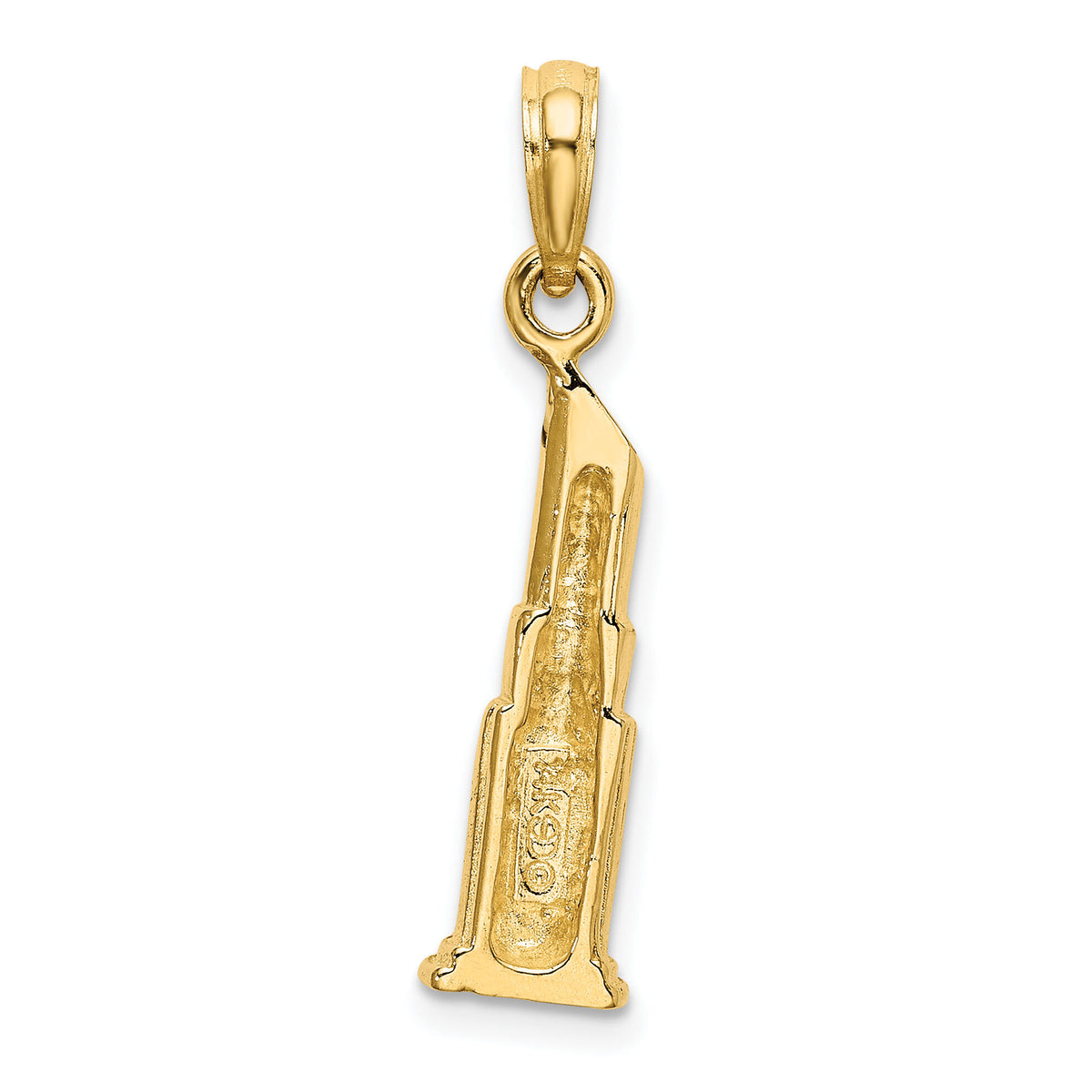 14K 2-D Polished Lipstick Tube Charm-K7212