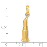 14K 2-D Polished Lipstick Tube Charm-K7212