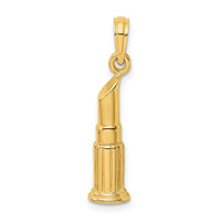 14K 2-D Polished Lipstick Tube Charm-K7212