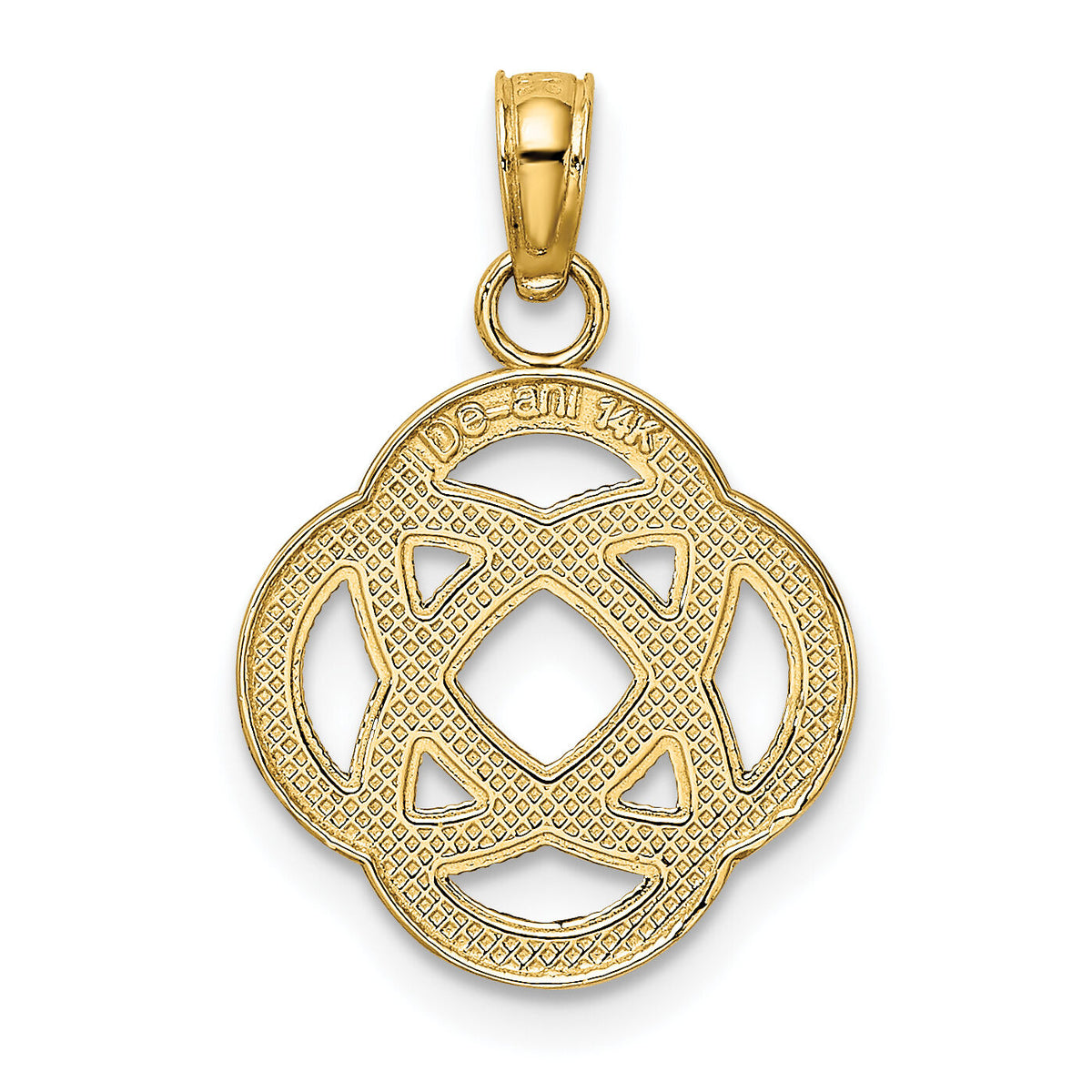 14K Small Celtic Eternity Knot Circle Charm-K7214