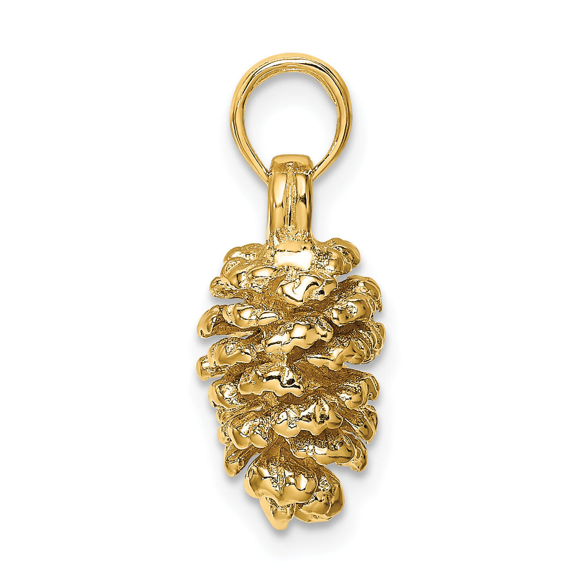 14K 3D Pinecone Charm-K7217