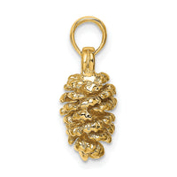 14K 3D Pinecone Charm-K7217