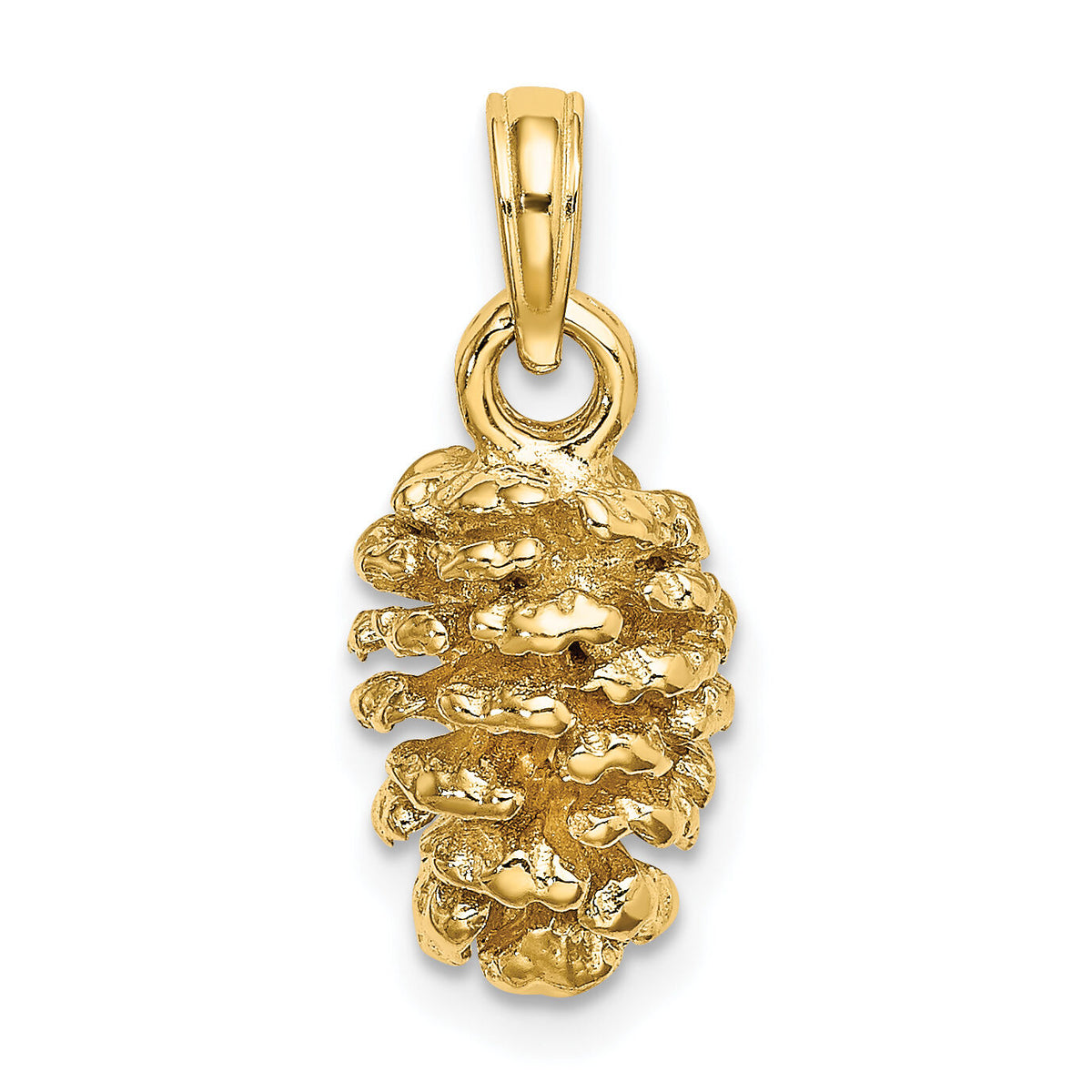 14K 3D Pinecone Charm-K7217