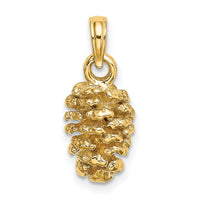 14K 3D Pinecone Charm-K7217