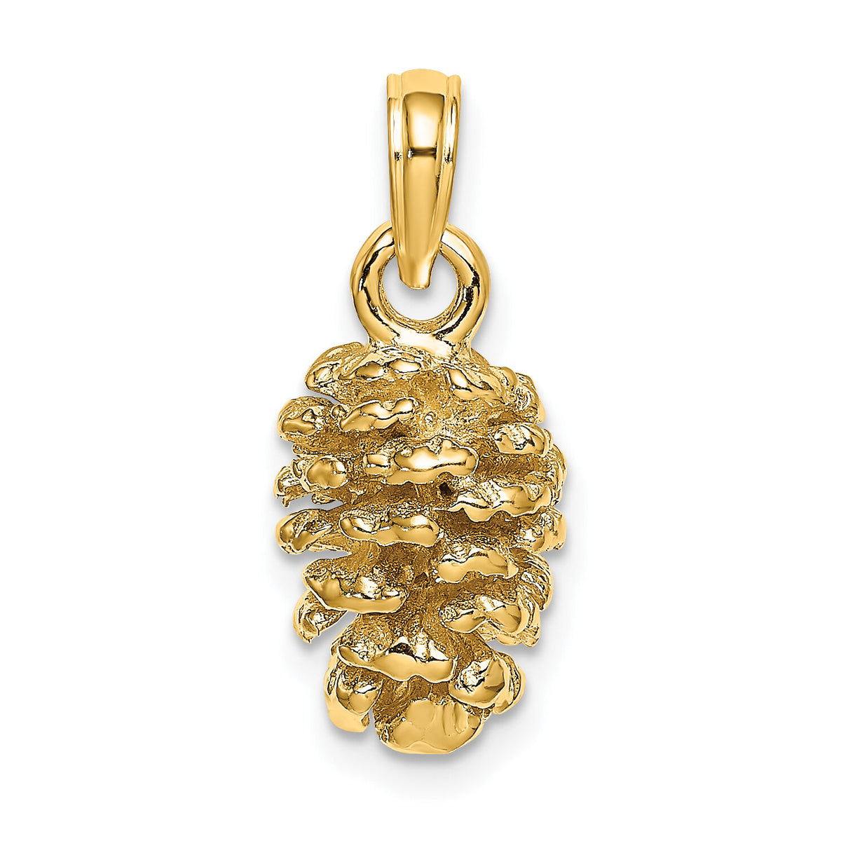 14K 3D Pinecone Charm-K7217