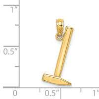 14K 3-D Hammer Charm-K7218