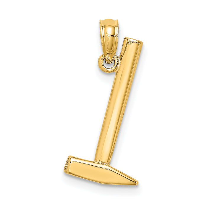 14K 3-D Hammer Charm-K7218