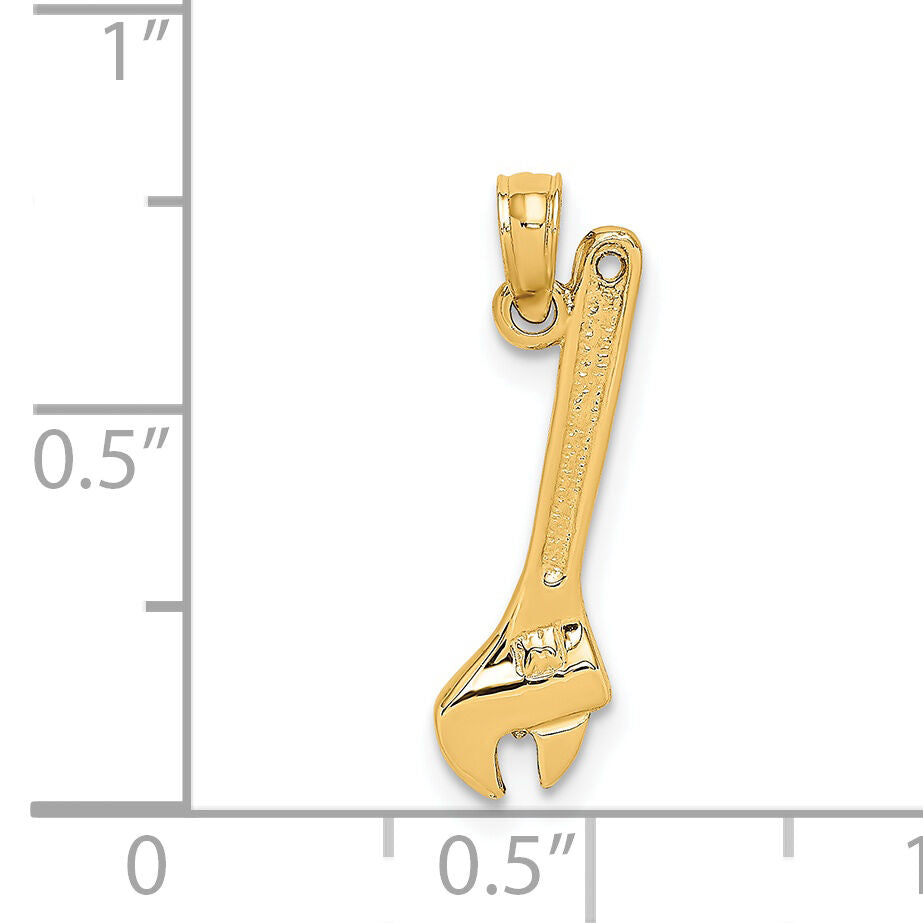 14K 3-D Adjustable Wrench Charm-K7219
