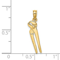 14K 3-D Moveable Pliers Charm-K7220