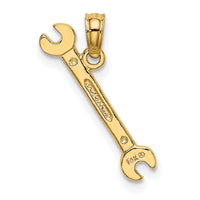 14K 3-D Double Open-Ended Wrench Charm-K7222