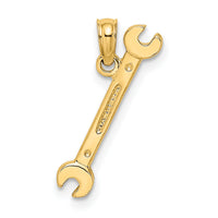 14K 3-D Double Open-Ended Wrench Charm-K7222