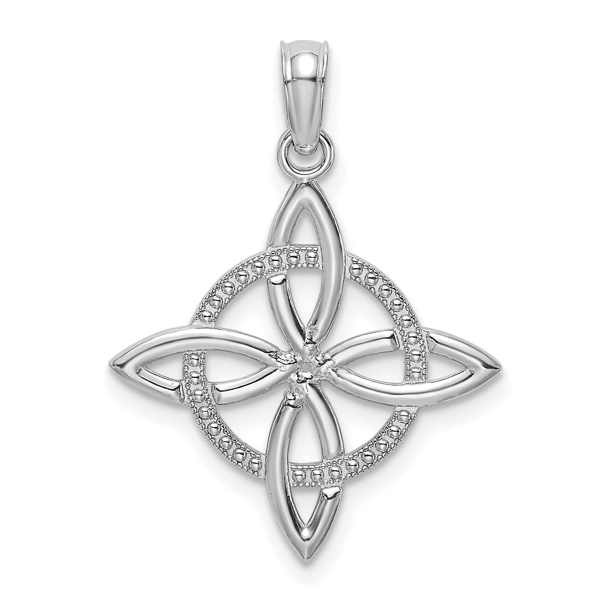 14k White Gold Small Celtic Eternity Knot Charm-K7223W