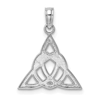 14k White Gold Celtic Trinity Knot Charm-K7224W